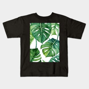 Monstera Leaves Kids T-Shirt